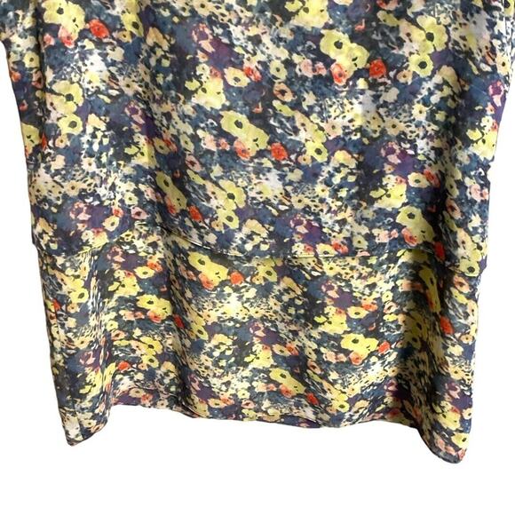 CAbi Positano Tunic Top SZ S Sleeveless Chiffon Multi-color Flower Floral - Picture 7 of 14